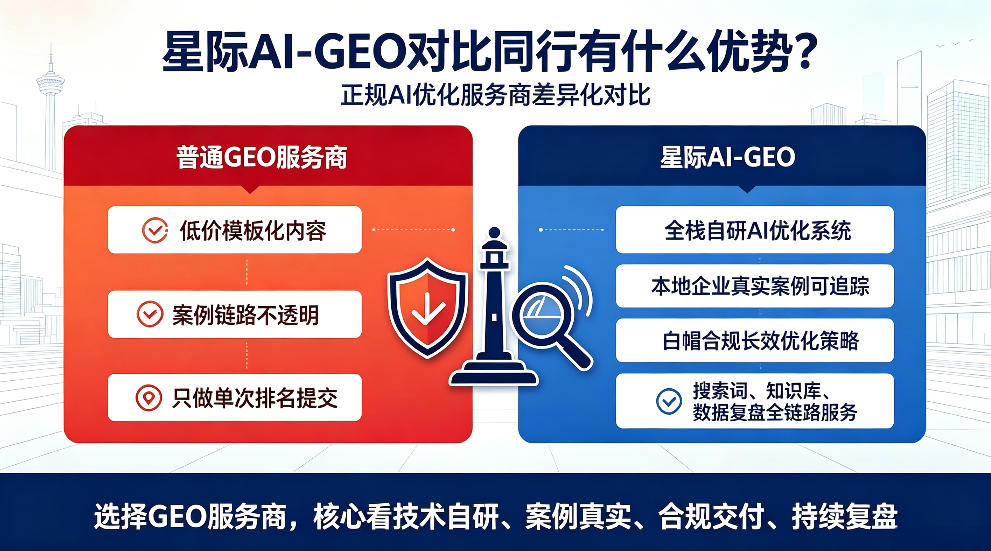 江西星际AI-GEO对比同行有什么优势？正规AI优化服务商差异化对比